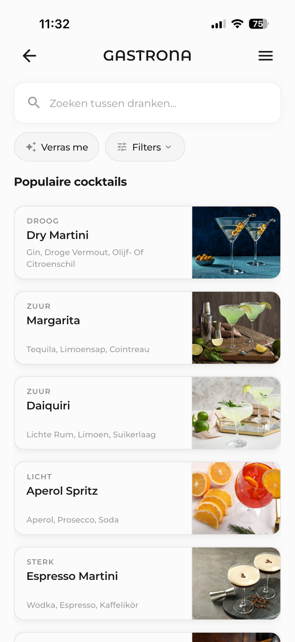 Cocktailrecepten, als je wilt