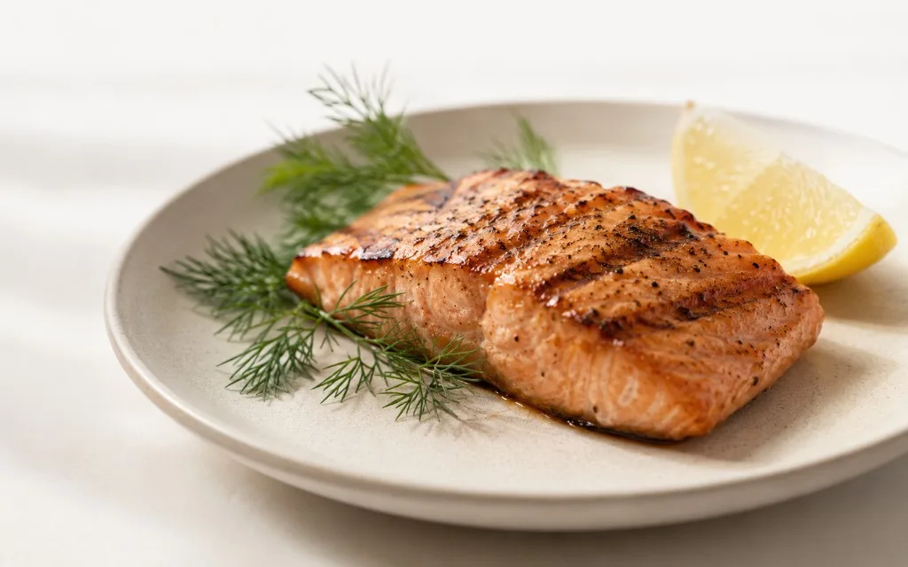Saumon grillé au citron et à l’aneth