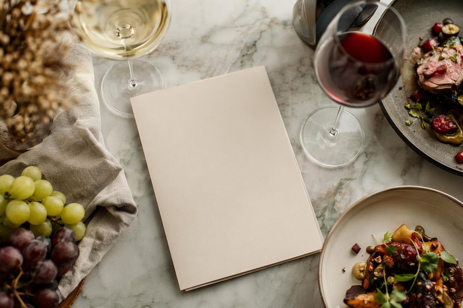 Gestalten Sie eine Weinkarte, die verkauft